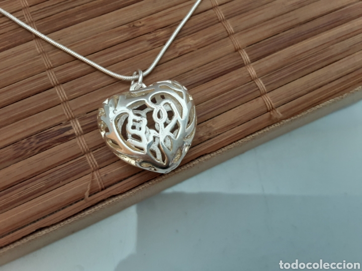 Joyeria: Cord&oacute;n coraz&oacute;n ba&ntilde;o de plata - Foto 2