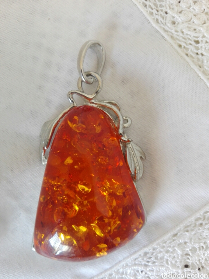 Joyeria: Gran Colgante s&iacute;mil &aacute;mbar naranja - Foto 1