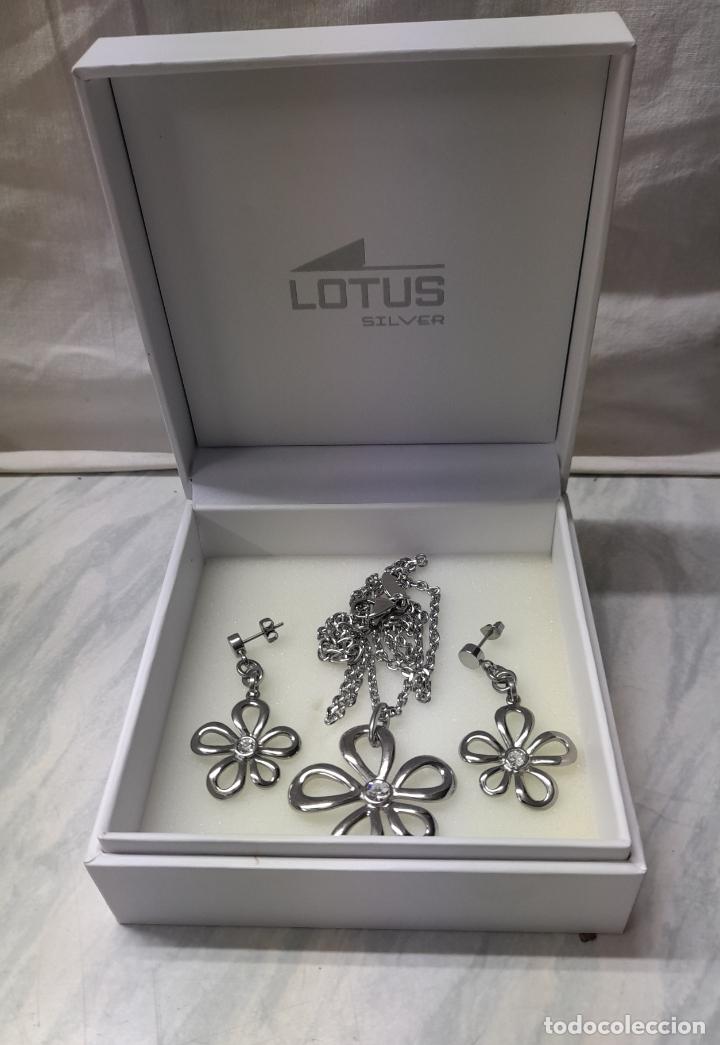 Joyeria: conjunto collar y pendientes - lotus silver style - 398 - Foto 6