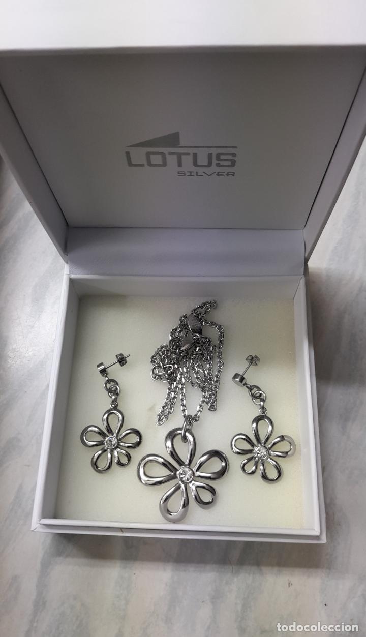 Joyeria: conjunto collar y pendientes - lotus silver style - 398 - Foto 7