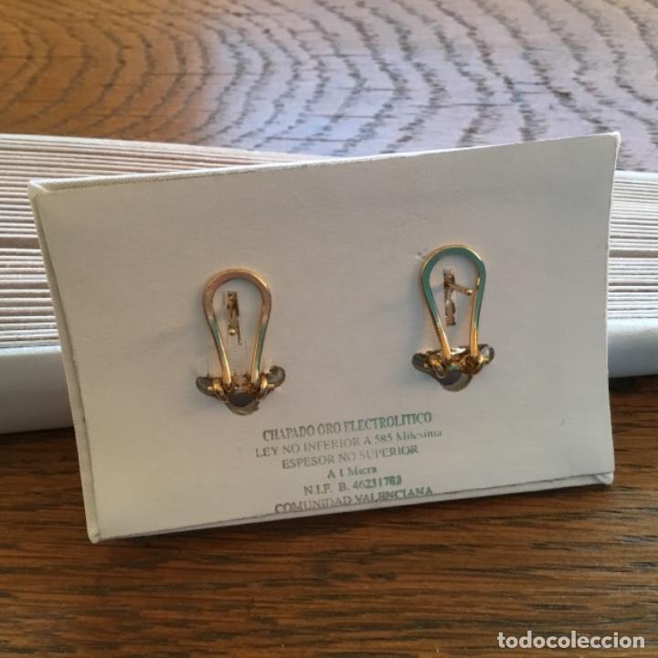 Joyeria: PENDIENTES CHAPADOS EN ORO CON CIRCONIOS - Foto 4