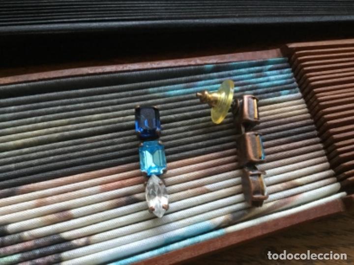 Joyeria: PENDIENTES DE CRISTAL EN DEGRAD&Eacute; DE AZULES. FRANCIA - Foto 3