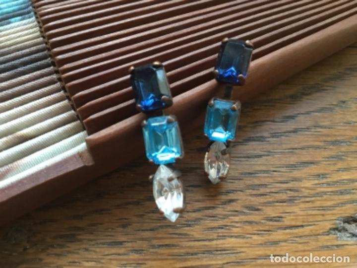 Joyeria: PENDIENTES DE CRISTAL EN DEGRAD&Eacute; DE AZULES. FRANCIA - Foto 5