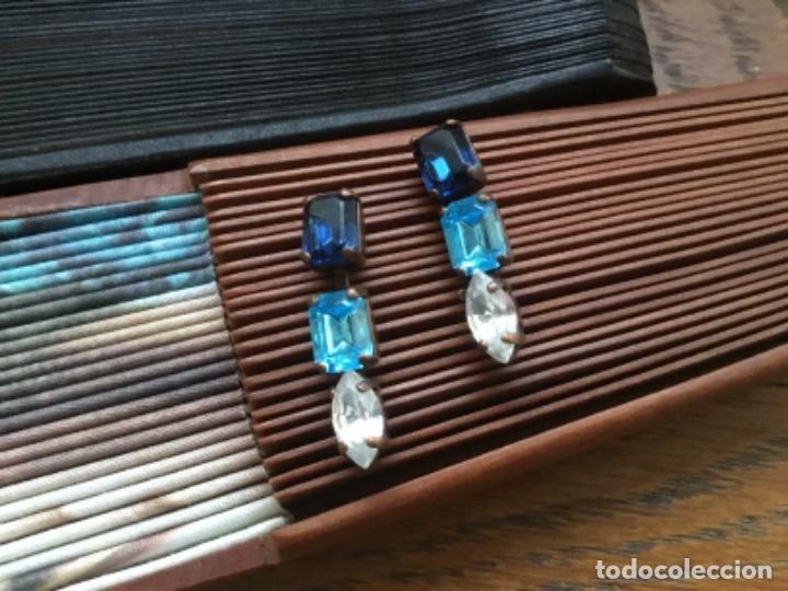 Joyeria: PENDIENTES DE CRISTAL EN DEGRAD&Eacute; DE AZULES. FRANCIA - Foto 7