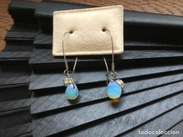 Joyeria: PENDIENTES CON CRISTALES EN OPALINA Y R&Oacute;NDELE DE CRISTALES - Foto 2