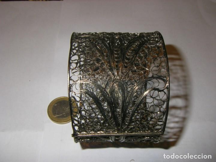 Joyeria: Brazalete de filigrana de metal. - Foto 1