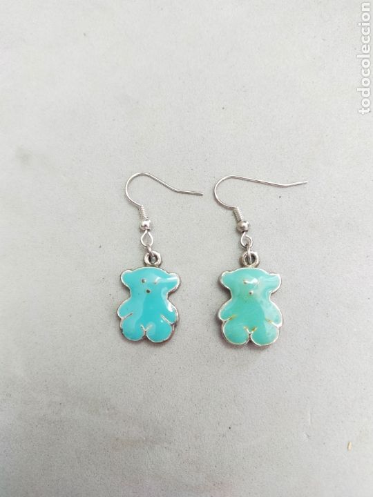 Joalharia: PENDIENTES DE OSITO EN METAL ESMALTADO. DE COLGAR.
