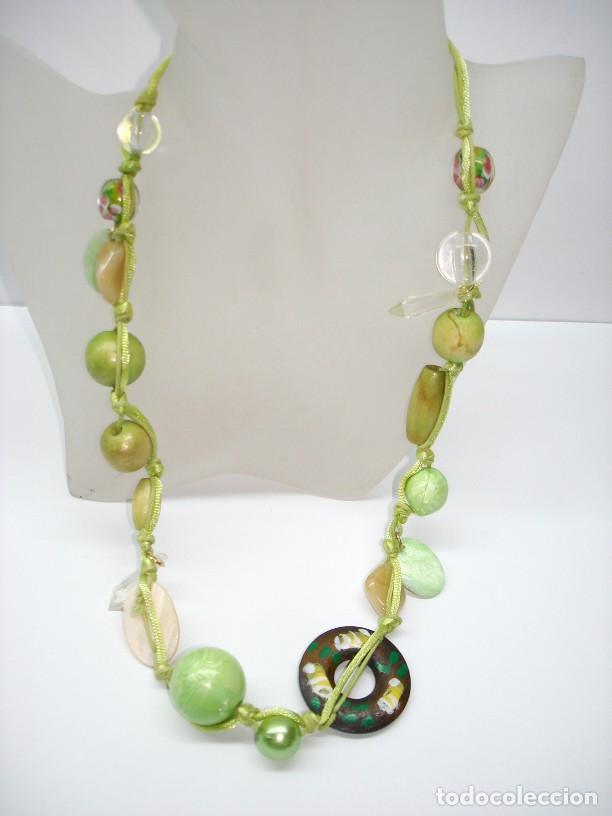 Joyeria: Collar bohemio color verde combinado, A&ntilde;o 2000, Nuevo - Foto 1