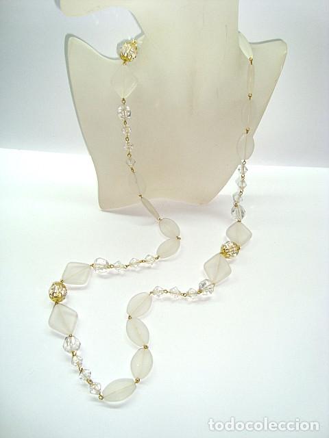 Joyeria: Collar largo color blanco y oro, A&ntilde;o 2000, Nuevo - Foto 1