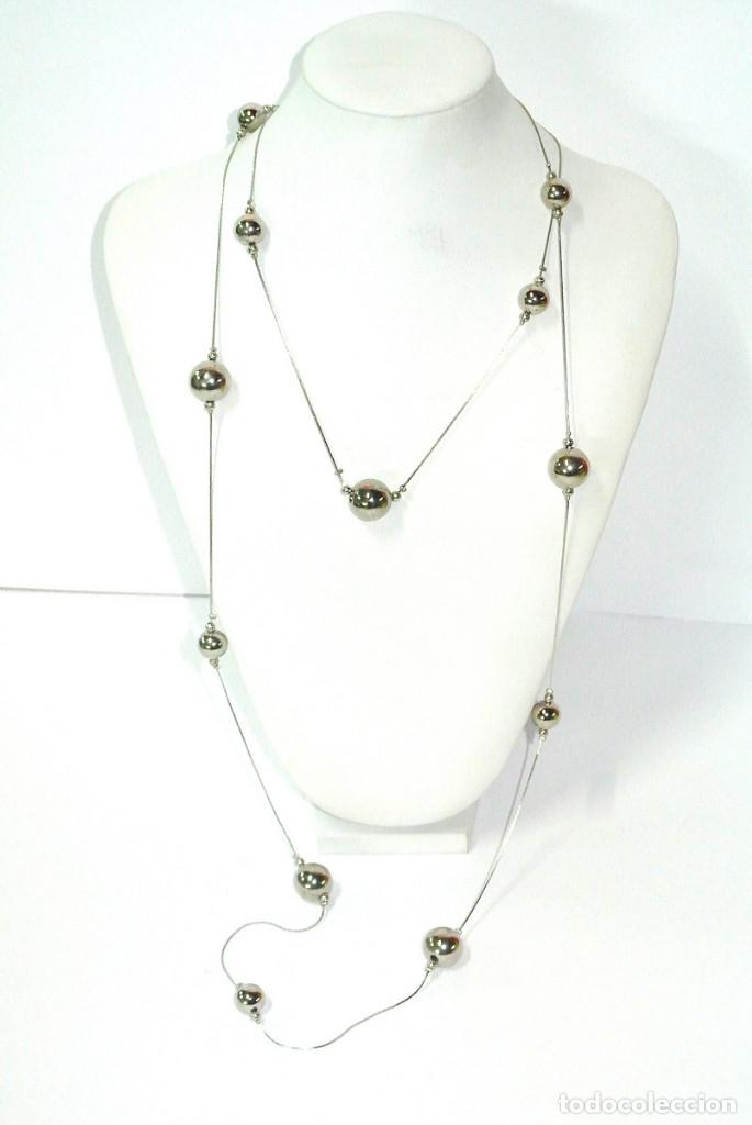 Joyeria: Collar largo color plata, A&ntilde;o 2000, Nuevo - Foto 1