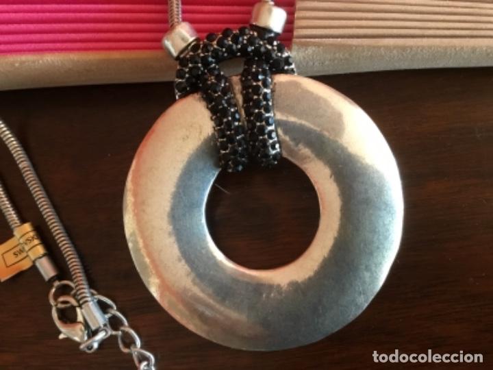 Joyeria: COLLAR EN PLATA Y CRISTALES NEGROS DE LOS 90 - Foto 2