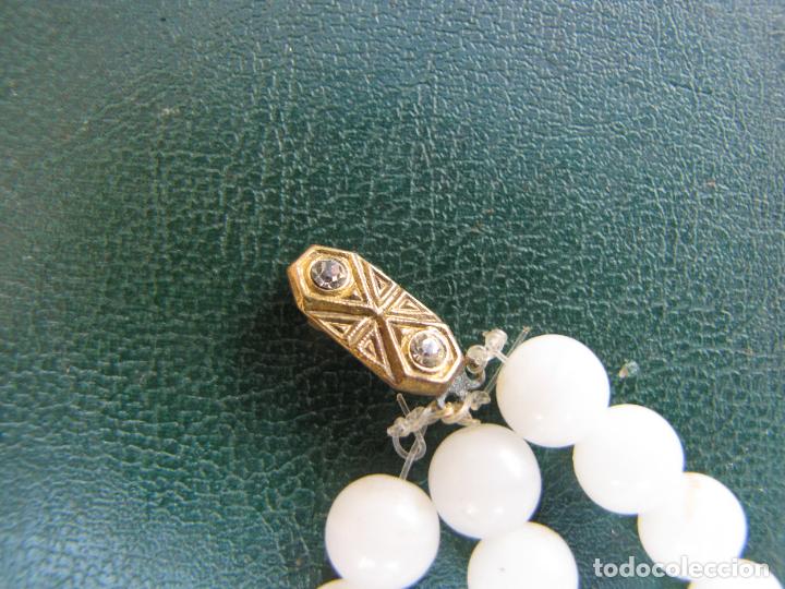 Joyeria: 24.- Collar cuentas de cristal blanco. - Foto 2