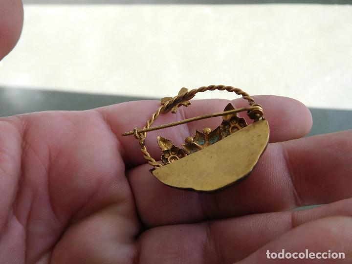 Joyeria: Broche antiguo cesto de flores - Foto 6