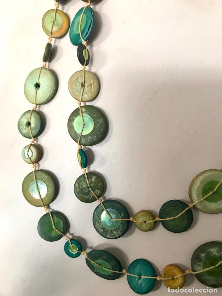 Joyeria: Collar de madera en distintos tonos de verde - Foto 2