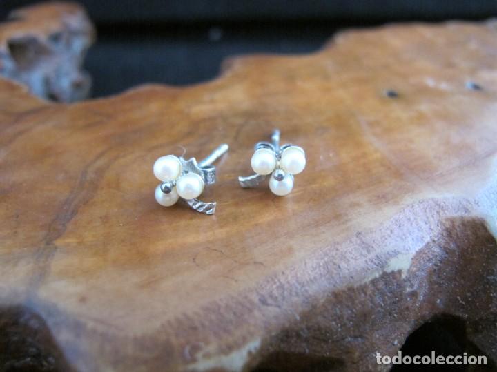 Joyeria: Delicados pendientes de plata con perlitas - Foto 1