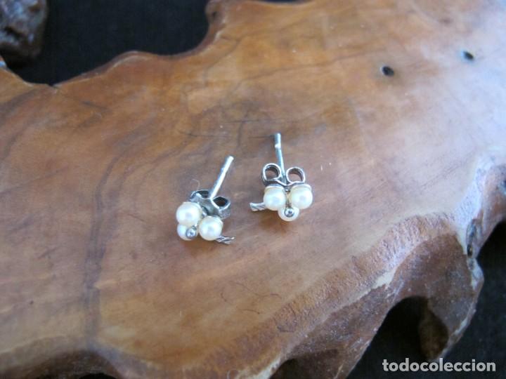 Joyeria: Delicados pendientes de plata con perlitas - Foto 2