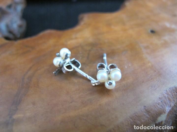 Joyeria: Delicados pendientes de plata con perlitas - Foto 3