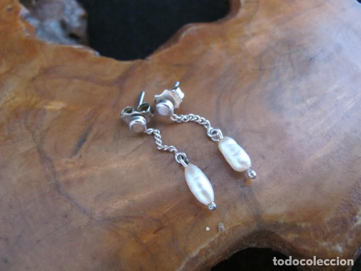 Joyeria: Pendientes de plata con perlitas - Foto 2