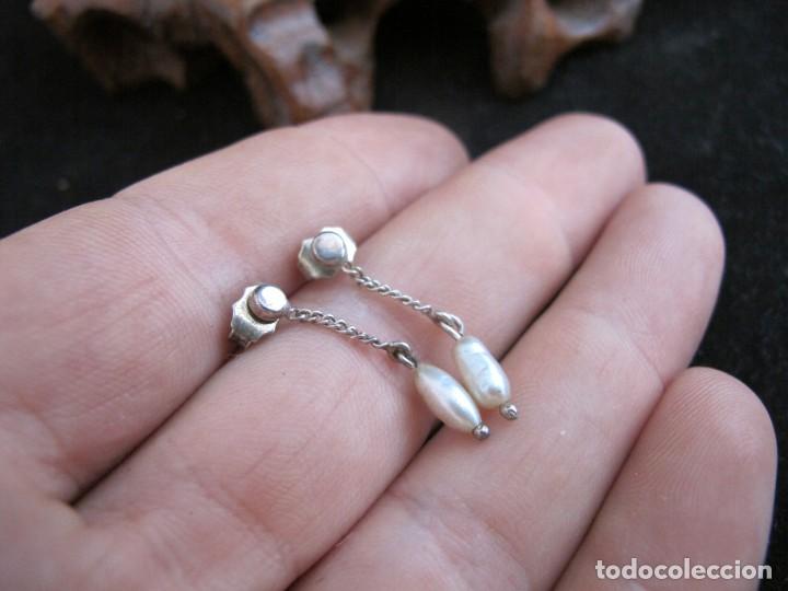Joyeria: Pendientes de plata con perlitas - Foto 5