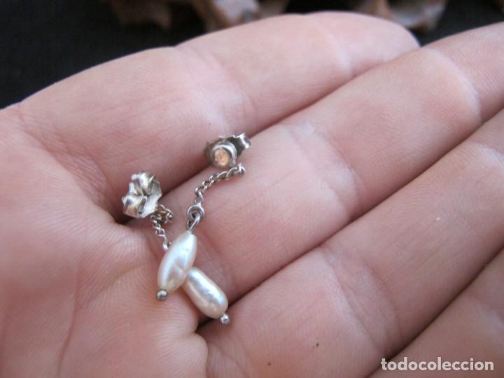 Joyeria: Pendientes de plata con perlitas - Foto 6