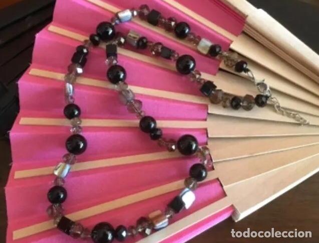 Joyeria: COLLAR DE CRISTAL Y MADREPERLA GRIS Y NEGRO - Foto 2