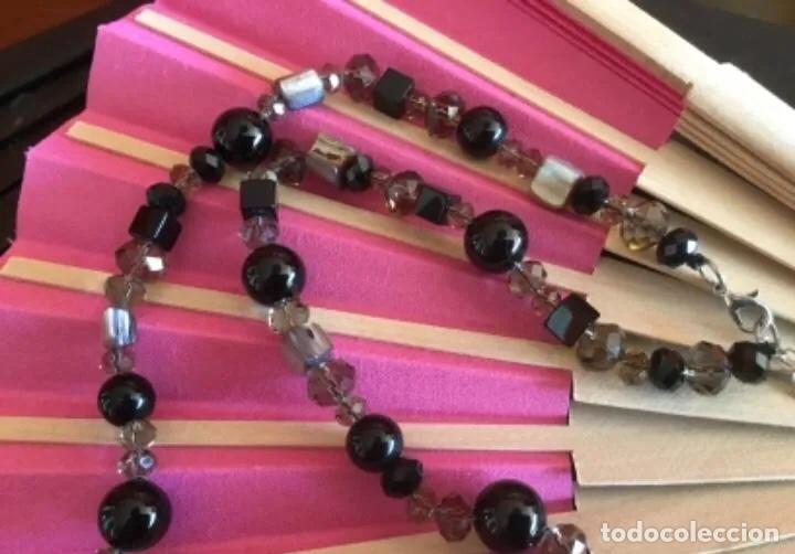Joyeria: COLLAR DE CRISTAL Y MADREPERLA GRIS Y NEGRO - Foto 3