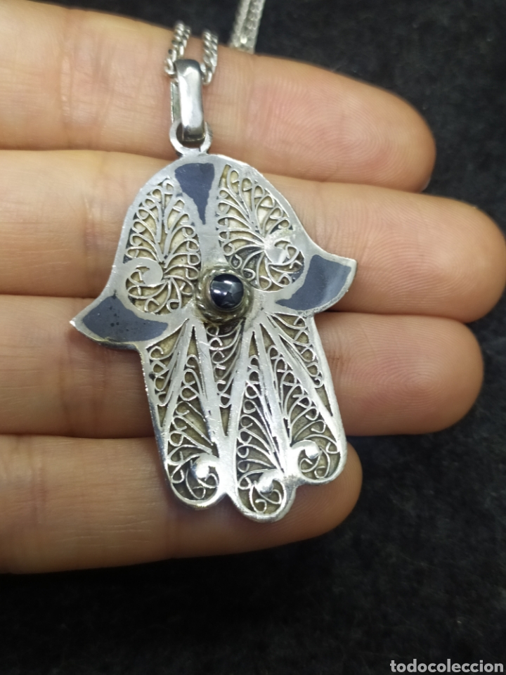 Joyeria: Colgante mano de F&aacute;tima en plata 925. - Foto 1