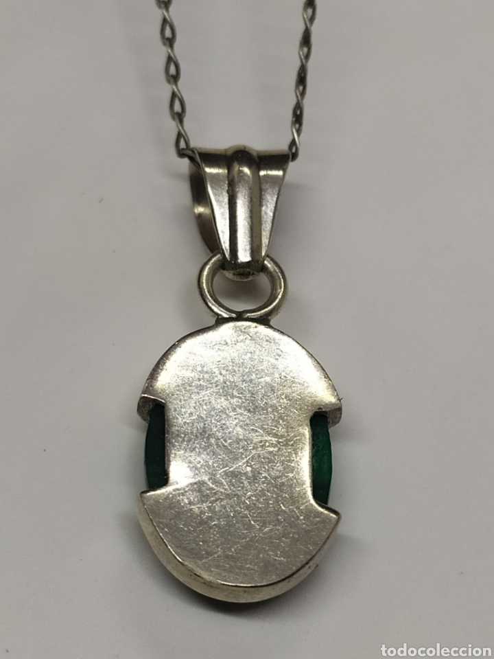 Joyeria: Colgante de Malaquita y plata. - Foto 2