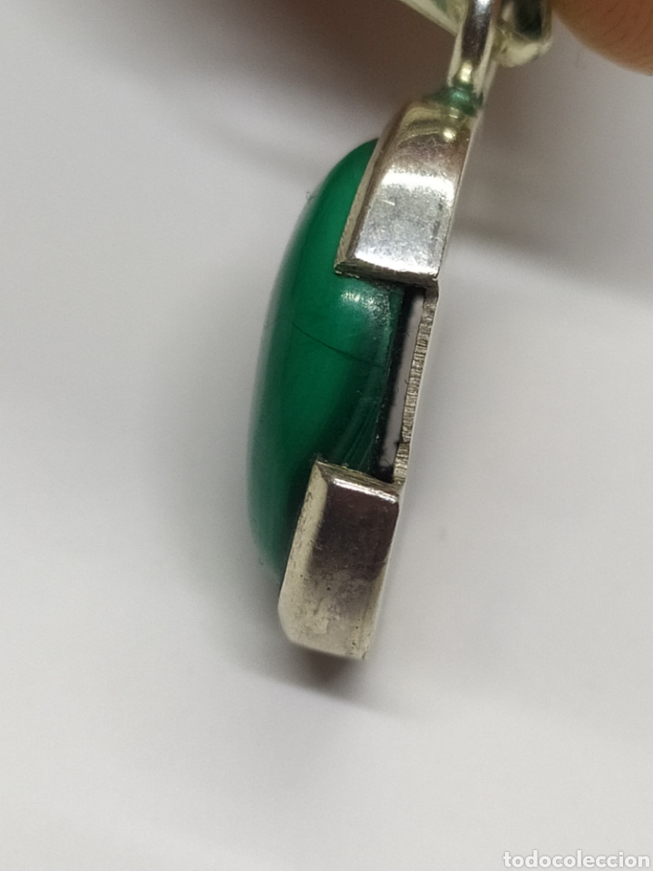 Joyeria: Colgante de Malaquita y plata. - Foto 3