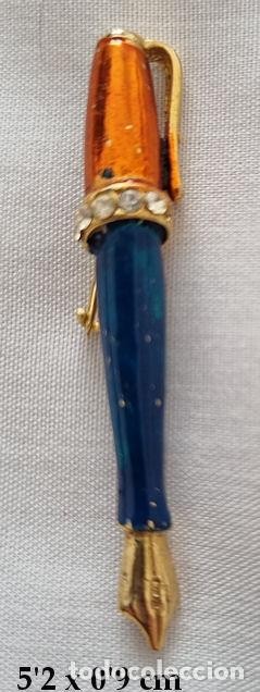 Joyeria: BROCHE VINTAGE PLUMA ESTILOGR&Aacute;FICA - Foto 1