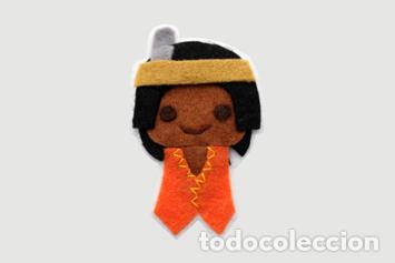 Joyeria: Broche de fieltro Playmobil: Indio-NUEVO - Foto 1