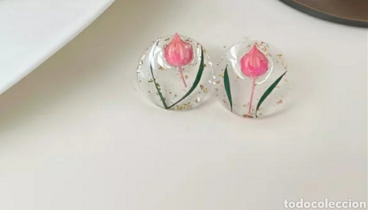 Schmuck: Pendientes de flores secas Rosas ENV&Iacute;O GRATIS!