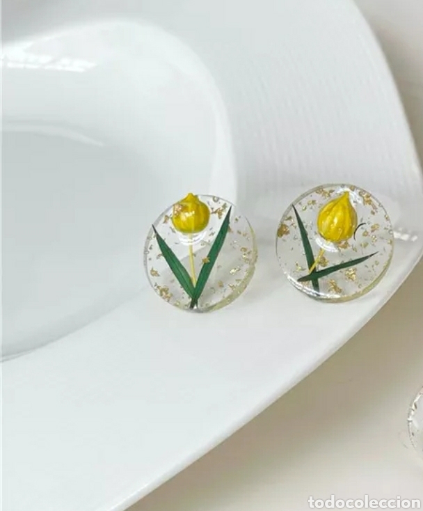 Schmuck: Pendientes de Flores secas Amarillos ENV&Iacute;O GRATIS!