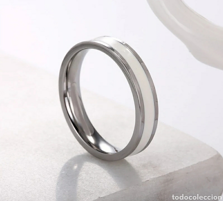 Joyeria: Anillo de Acero inoxidable Blanco ENV&Iacute;O GRATIS! - Foto 1