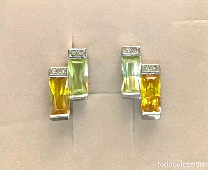Joyeria: PENDIENTES PLATEADOS Y CRISTAL - Foto 1
