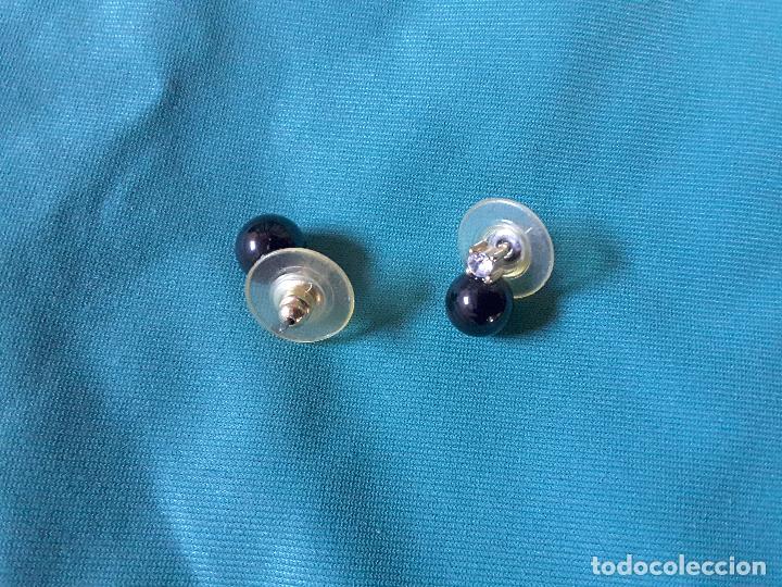 Joyeria: Pendientes de &oacute;nice negro con circonita - Foto 1