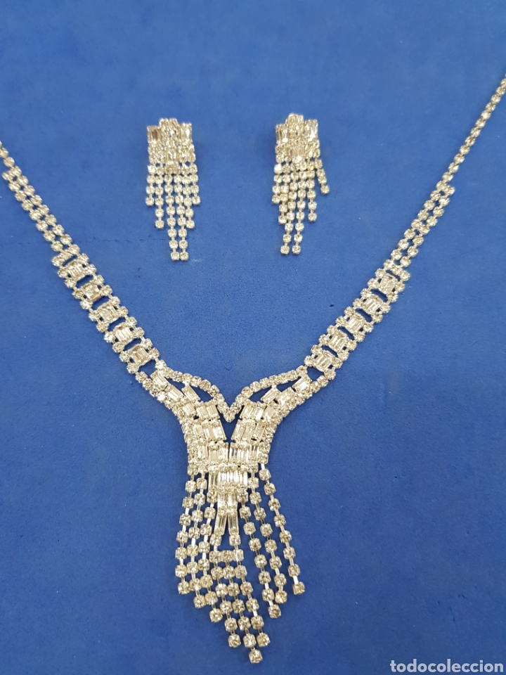 Joyeria: Conjunto bisuter&iacute;a strass, gargantilla y pendientes - Foto 1