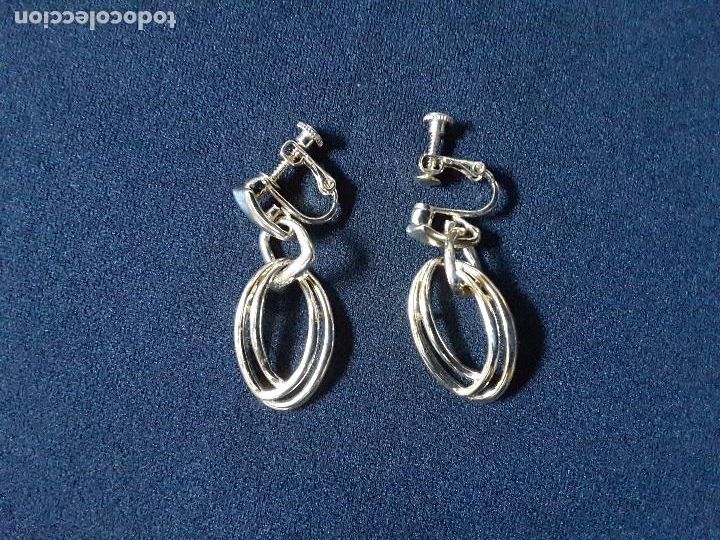 Joyeria: Pendientes largos, dos aros, dorados - Foto 1