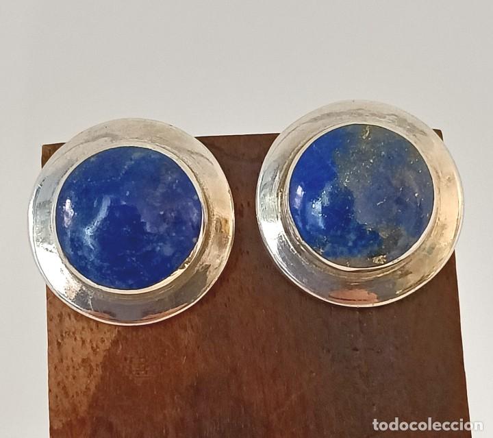Gioielleria: Pendientes plata y piedra azul.