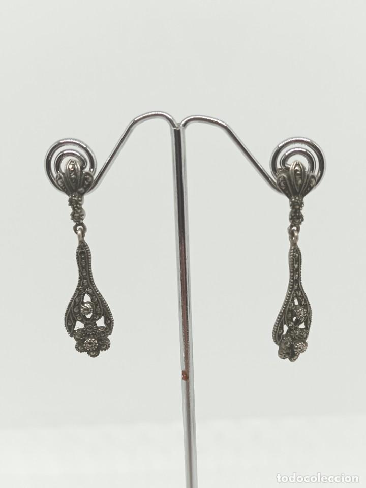Joyeria: Pendientes estilo isabelino con marcasitas. - Foto 1