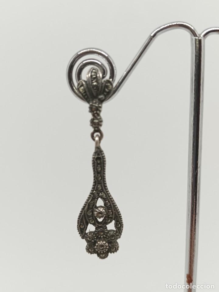 Joyeria: Pendientes estilo isabelino con marcasitas. - Foto 2
