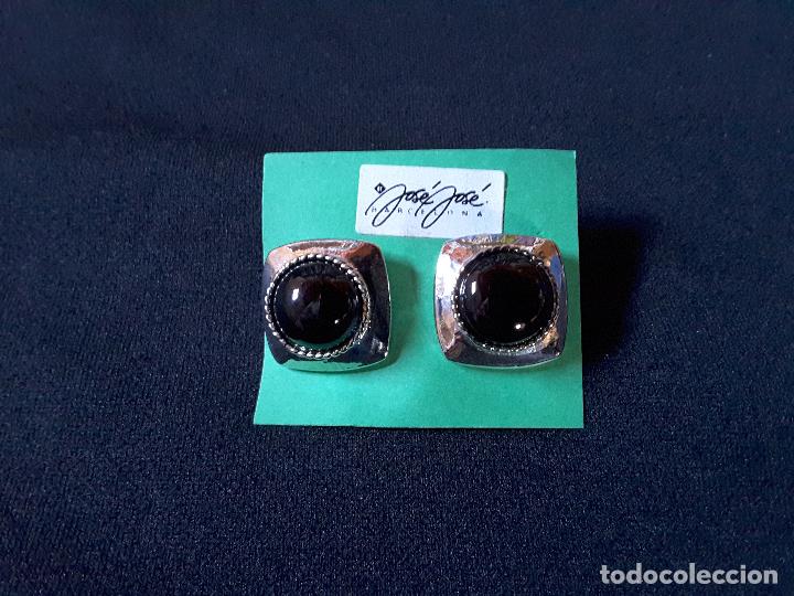 Joyeria: Pendientes cuadrados plata-&oacute;nice - Foto 1