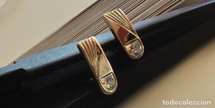 Joyeria: PENDIENTES CLIP ESTILO ART DEC&Oacute; CON CRISTAL. - Foto 3