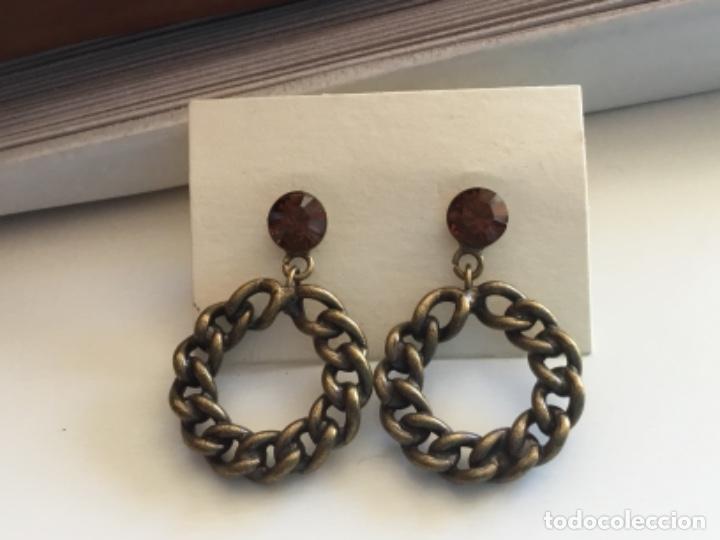 Joyeria: PENDIENTES DE CADENA. PERNO CON CRISTAL. PRESI&Oacute;N - Foto 1
