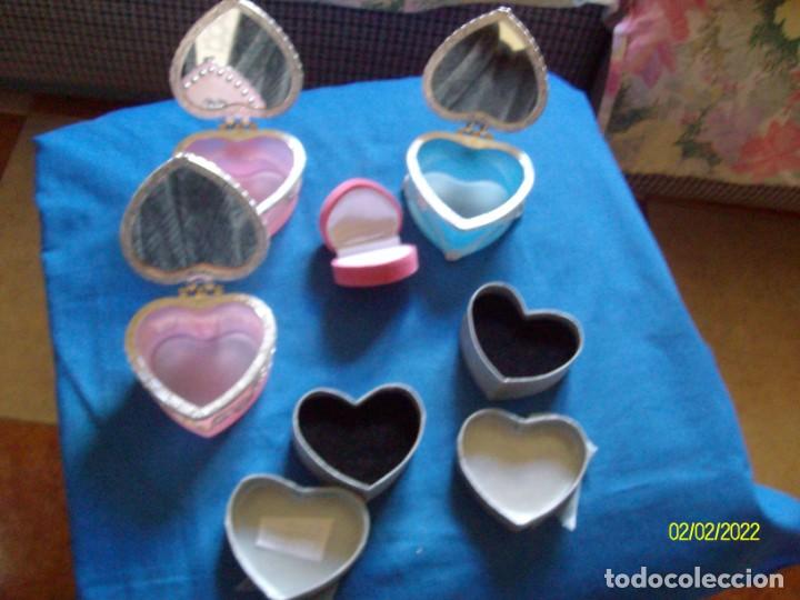 Joyeria: 6 ESTUCHES JOYEROS FORMA CORAZON CORAZONES VACIOS - Foto 2