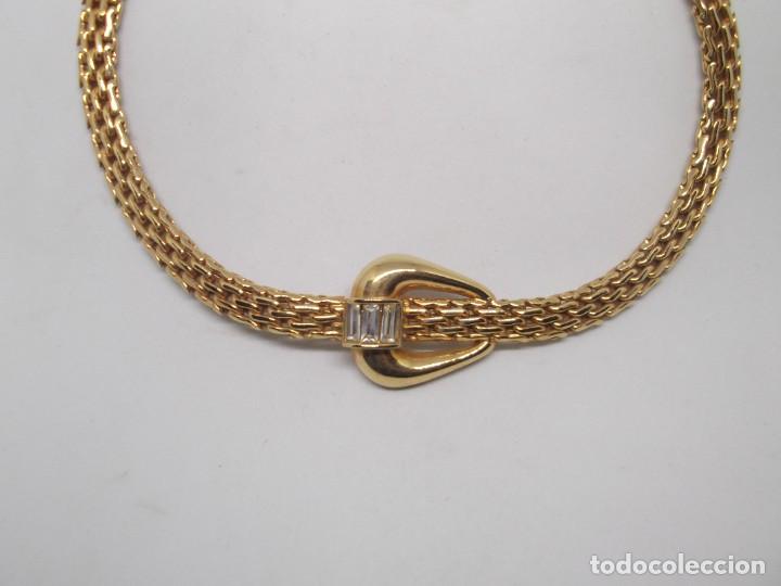 Joyeria: Collar bisuteria dorada.Vintage - Foto 3