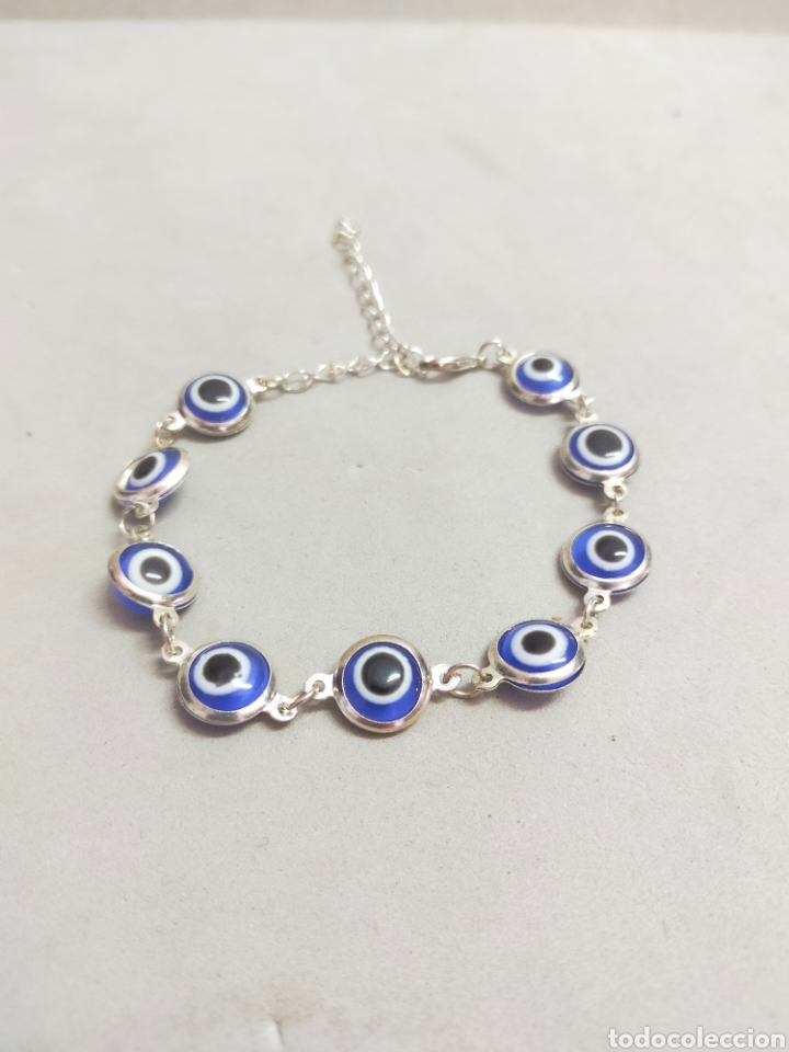 Joyeria: PULSERA DE METAL CON OJOS TURCOS. - Foto 2