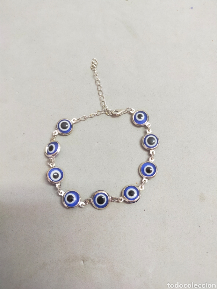 Joyeria: PULSERA DE METAL CON OJOS TURCOS. - Foto 1