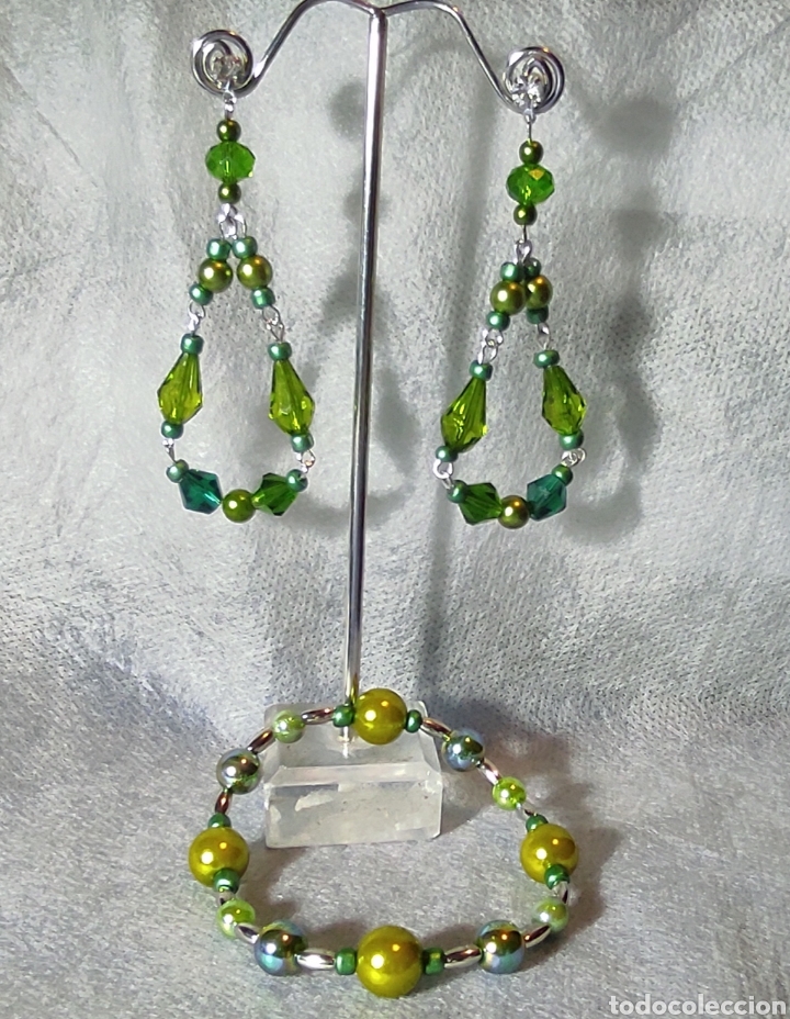 Joaillerie: Pendientes artesanales a juego con pulsera