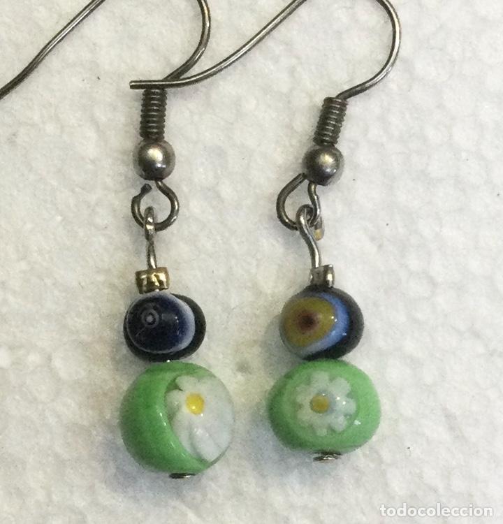 Joyeria: Pendientes en vidrio de Murano con murrinas. NUEVOS